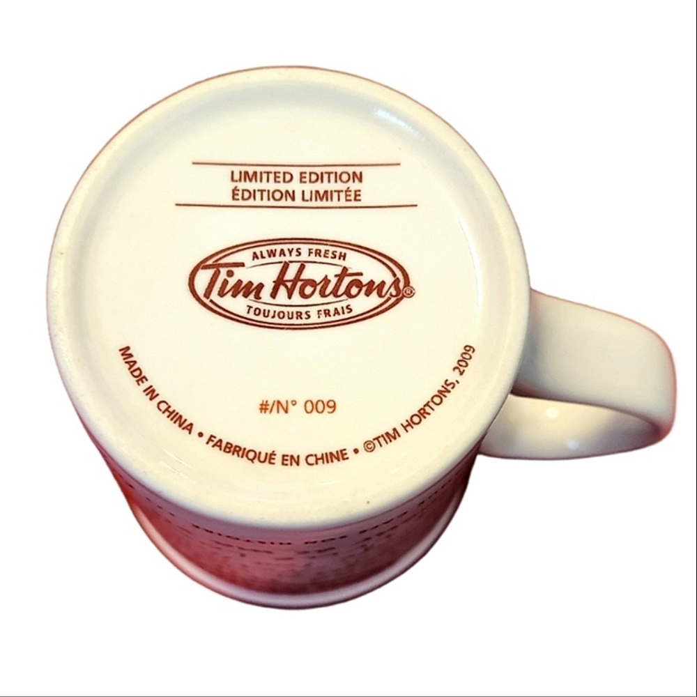 Tim Hortons Vintage Cream Red Ceramic Collector Coffee Mug Limited Edition EUC - Picture 3 of 7